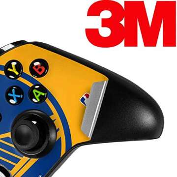 Skinit Decal Gaming Skin Compatible with Xbox One S Controller - Officially Licensed NBA Golden State Warriors Large Logo Design