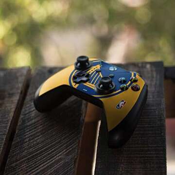 Skinit Decal Gaming Skin Compatible with Xbox One S Controller - Officially Licensed NBA Golden State Warriors Large Logo Design