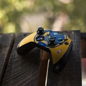 Skinit Decal Gaming Skin Compatible with Xbox One S Controller - Officially Licensed NBA Golden State Warriors Large Logo Design