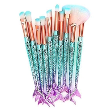 Mermaid Colorful 11PCS Funfunman Makeup Brush Set