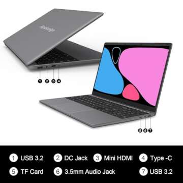 ApoloSign 15.6" Full HD Laptop with Intel N5095, 12GB RAM