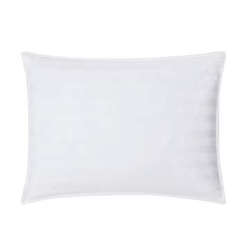 DOWNLITE Down Extra Thin, Flat & Soft Pillow for Stomach Sleepers (Hypoallergenic) (Standard/Queen)