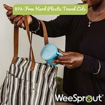 WeeSprout Snack Cups, Spill-Proof and Dishwasher Safe for Kids
