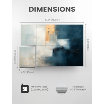 Wall Art Acoustic Panels - 8-Pack Soundproof Decorative Panels for Home & Office