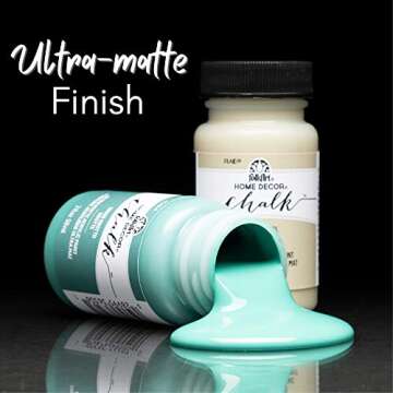 FolkArt Home Decor Ultra Matte Chalk Finish Acrylic Craft Paint Set Formulated for No-Prep Application Designed for Beginners and Artists, 2 oz Bottles, Top Colors