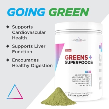 Livingood Berry Greens Powder for Gut & Liver Health