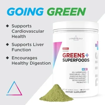 Livingood Berry Greens Powder for Gut & Liver Health