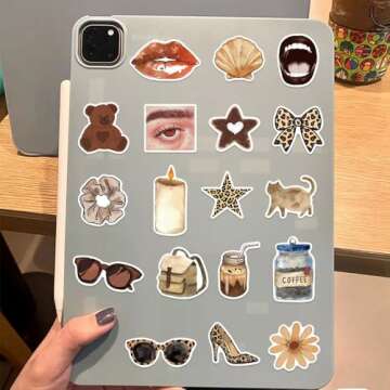 50Pcs Y2K Aesthetic Stickers - Cute Downtown Girl Designs for Personalization