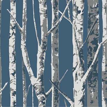 Blooming Wall Birch Tree Wallpaper Mural for Enchanting Decor