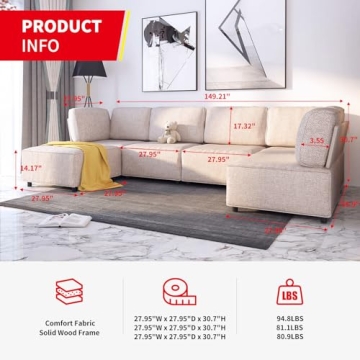 PUREMIND Modular Sectional Sofa for Stylish Living Rooms