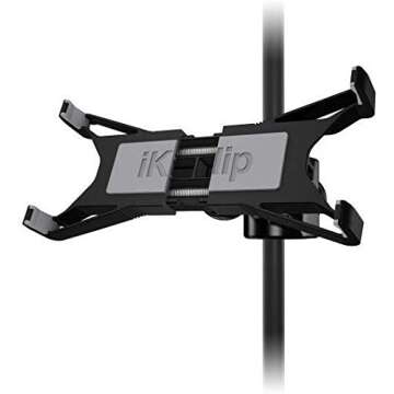 IK Multimedia iKlip Xpand Tablet Holder for mic Stands, fits iPad and Android Tablets Between 7" to ...