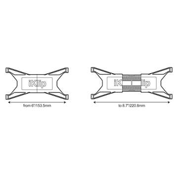 IK Multimedia iKlip Xpand Tablet Holder for mic Stands, fits iPad and Android Tablets Between 7" to 12.9" with an Adjustable 360° Swivel and Soft-Touch fit