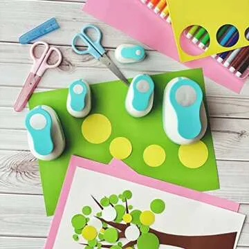 BearBoss 5 Circle Punch Set for Scrapbooking & Card Making