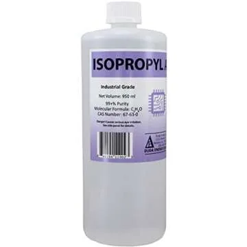 Duda Energy Bottle of Pure Isopropyl Industrial Grade IPA Concentrated Rubbing Alcohol, Clear, 32.12 Fl Oz