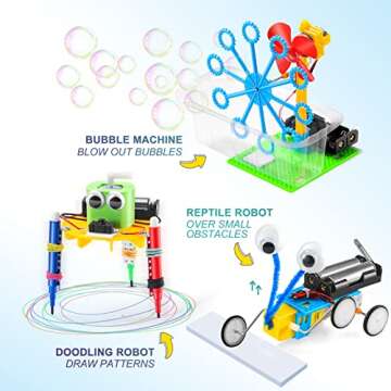 STEM Robotics Science Kits for Kids Age 8-12 8-10, STEM Toys for Boys Girls 6-8, Build Robot Building Kit Science Experiments Engineering Projects STEAM Activities Gifts 6 7 8 Year Old Boy Toys Crafts