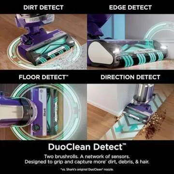 SHARK POWERDETECT Upright Vacuum Cleaner with DuoClean Technology, Odor Neutralizer Technology, Powered Lift-Away, Self Cleaning Brushroll, Anti-Allergen Complete Seal (Renewed) (Eggplant)