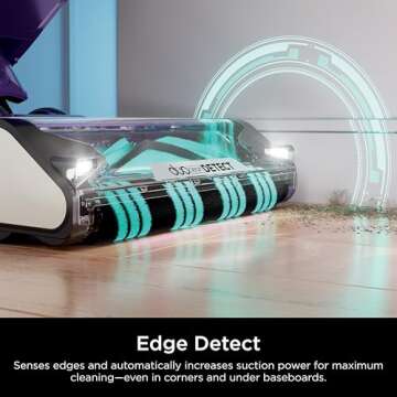 SHARK POWERDETECT Upright Vacuum Cleaner with DuoClean Technology, Odor Neutralizer Technology, Powered Lift-Away, Self Cleaning Brushroll, Anti-Allergen Complete Seal (Renewed) (Eggplant)