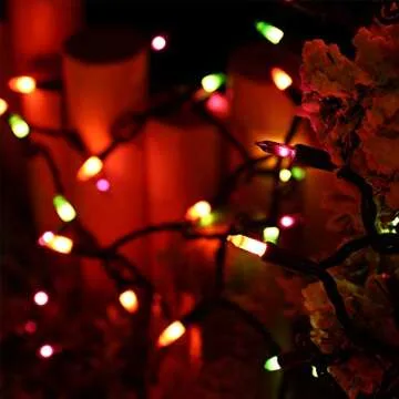 ⭐️Halloween String Lights - 24ft 100 Incandescent Orange&Purple&Green Mini Bulbs Lights, Halloween Lighting Decor for Outdoor&Indoor Use, Fairy Garden, Yard, Home, Party, Holiday, Halloween Decoration