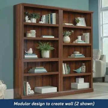 Stylish Sauder 5-Shelf Bookcase in Cherry Finish