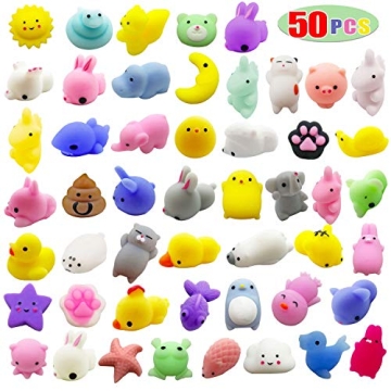 50 Prefilled Mochi Squishy Easter Eggs for Kids Fun