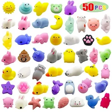 50 Prefilled Mochi Squishy Easter Eggs for Kids Fun