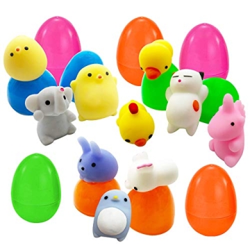 50 Prefilled Mochi Squishy Easter Eggs for Kids Fun