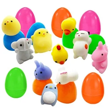 50 Prefilled Mochi Squishy Easter Eggs for Kids Fun