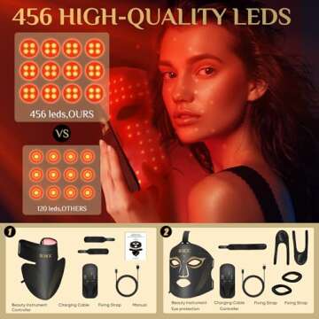 Onisdin Red Light Therapy Mask – Adjustable Brightness for All Skin Types