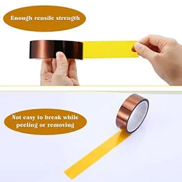 Outus High Temperature Tape - Polyimide Heat Resistant Tape for Electronics, 3D Printers & DIY Crafts (Dark Brown, 30 mm Wide)