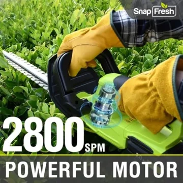 SnapFresh 20V Cordless Hedge Trimmer for Easy Yard Care