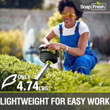 SnapFresh 20V Cordless Hedge Trimmer for Easy Yard Care