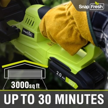 SnapFresh 20V Cordless Hedge Trimmer for Easy Yard Care