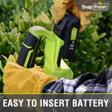 SnapFresh 20V Cordless Hedge Trimmer for Easy Yard Care
