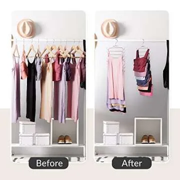 ZEDODIER Tank Top Hanger, 4 Pack Space Saving Bra Hangers, Non-Slip Hanging Sport Bras Holder, Close...