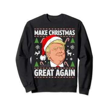 Make Christmas Great Again Funny Trump Ugly Christmas Men Sweatshirt