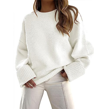 ANRABESS Women's Oversized Fuzzy Knit Sweater Fall 2024