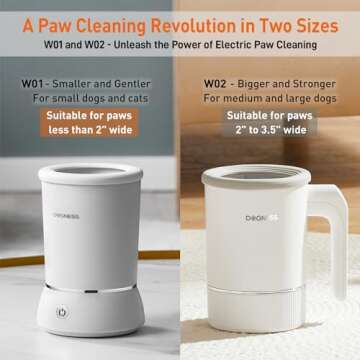 DOGNESS Automatic Dog Paw Cleaner, Dog Paw Washer For Small and Medium-sized Dog, Paw Cleaner For Dogs and Cats (White)