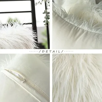 Kevin Textile Shaggy Velvet Faux Fur Pillow Covers Set