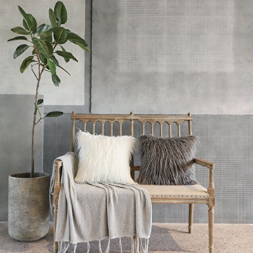 Kevin Textile Shaggy Velvet Faux Fur Pillow Covers Set