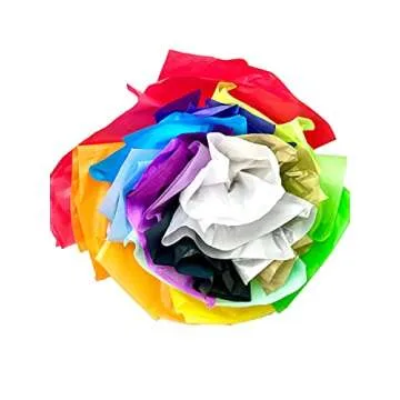 Tissue Paper for Gift Wrapping (100 Sheets) 20 Assorted Colors, Gift Bags, Packaging, Floral, Birthday, Holidays, Christmas, Halloween, and DIY Crafts