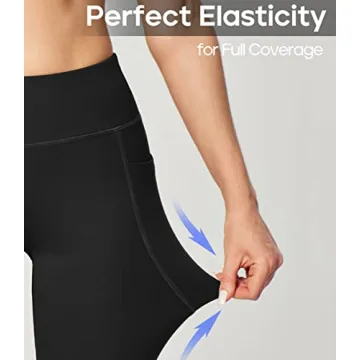 Heathyoga Women's Yoga Pants with Pockets for Women Bootcut Wide Leg Pants for Women High Waisted Workout Pants Black