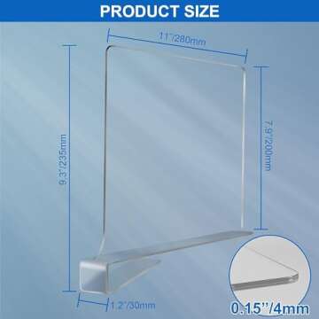Acrylic Shelf Dividers, Clear Shelf Divider for Closet Organization 12PCS Closet Shelf Divider Closet Dividers for Shelves Shelf Organizer for Closet Shelf Organizer for Wood Closet Cabinets Separator