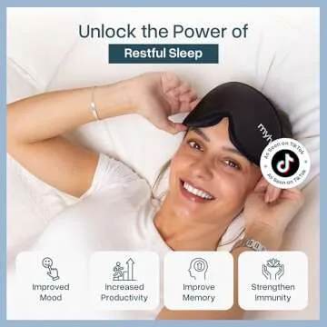MyHalos Sleep Mask - 100% Blackout Eye Mask for Uninterrupted Sleep - 3D Design for Comfort