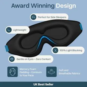 MyHalos Sleep Mask - 3D Blackout Eye Mask for All