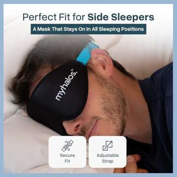 MyHalos Sleep Mask - 3D Blackout Eye Mask for All