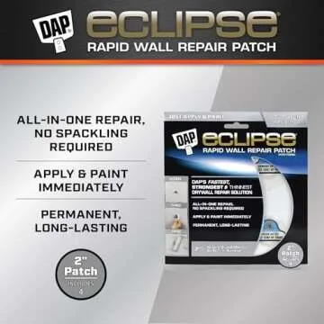 DAP 7079809161 Repair Eclipse Wall Patch, 2 Inch, Clear, 4 Pack,White