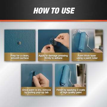 DAP 7079809161 Repair Eclipse Wall Patch, 2 Inch, Clear, 4 Pack,White