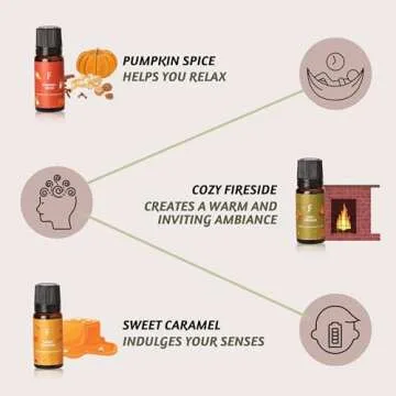 Folkulture Essential Oils Set - Fall Fragrance Oils for Home