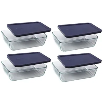 Pyrex 6-Cup Glass Storage Containers - 4 Pack