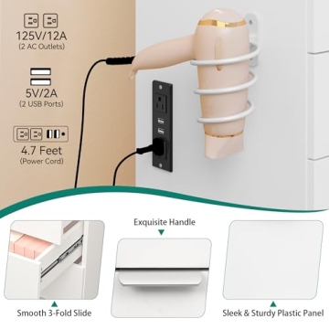 YITAHOME Makeup Vanity with LED Mirror & Storage Bench